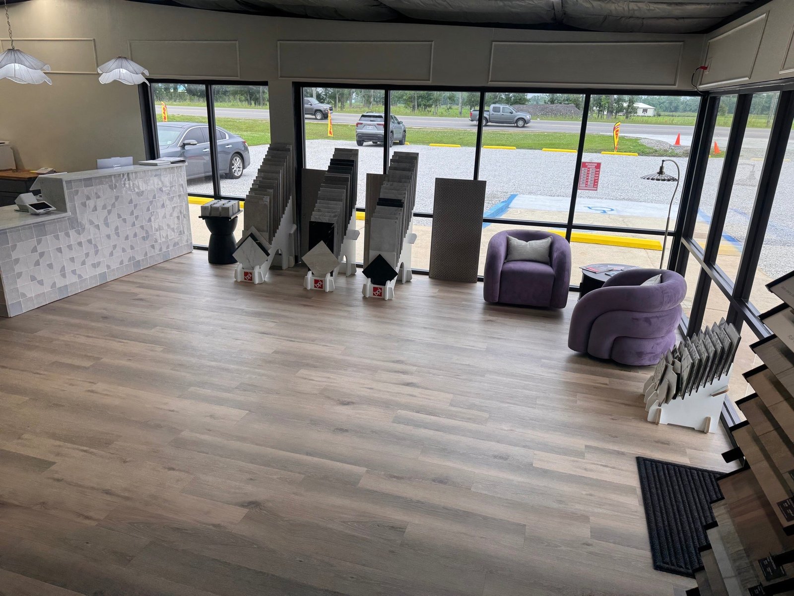 Luxe Flooring & Stone showroom interior in Breaux Bridge, LA